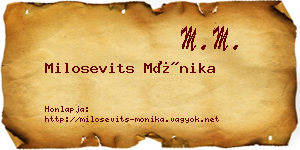 Milosevits Mónika névjegykártya